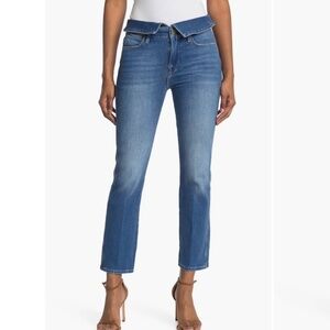 New Frame Le High Fold over Jeans - Stallis Wash